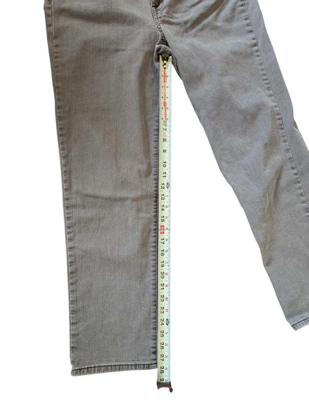 Bandolino BLU Mandie Gray Jeans Size 16